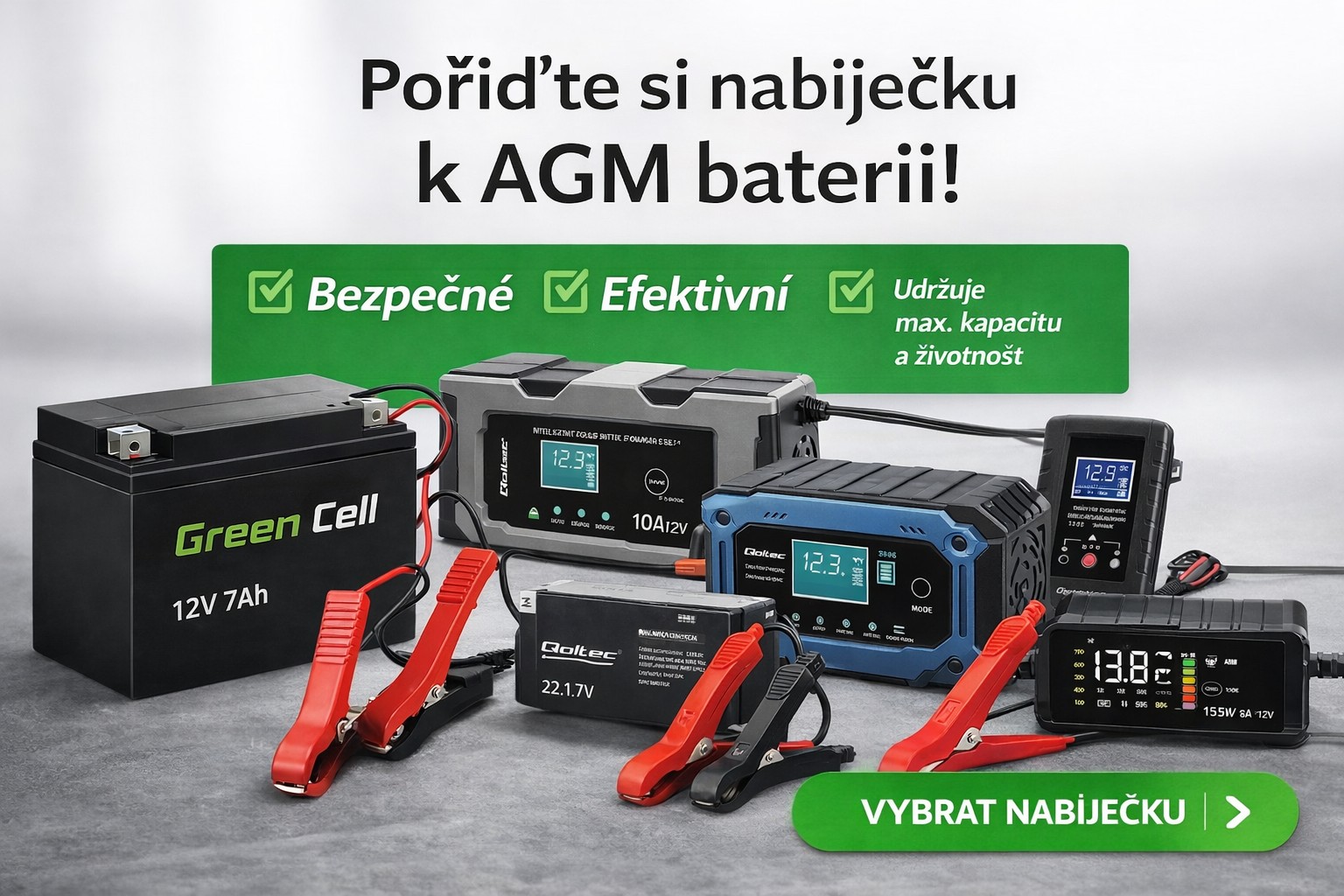 Nabíječky Qoltec pro AGM baterie – doporučení