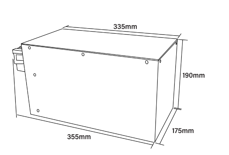 Rozměrový výkres LiFePO4 baterie Ultimatron ULM-12-250H 12,8V 250Ah s vyhříváním