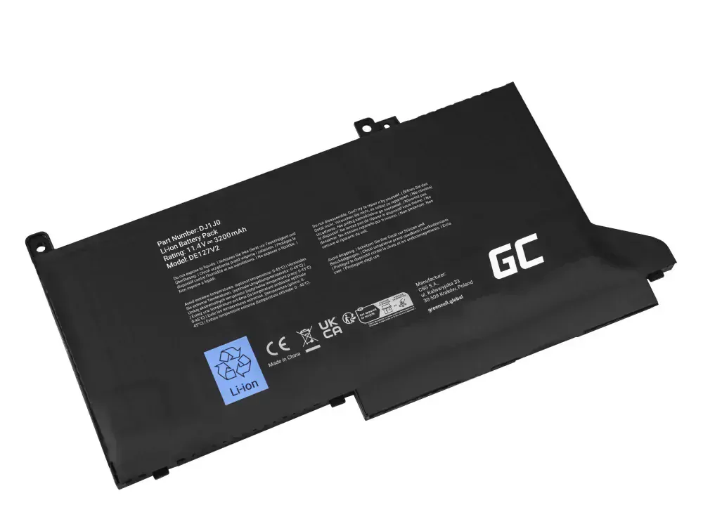 *Green Cell DE127V2 Baterie Dell DJ1J0 / Dell Latitude 7280 7290 7380 7390 7480 7490 2700mAh Li-ion