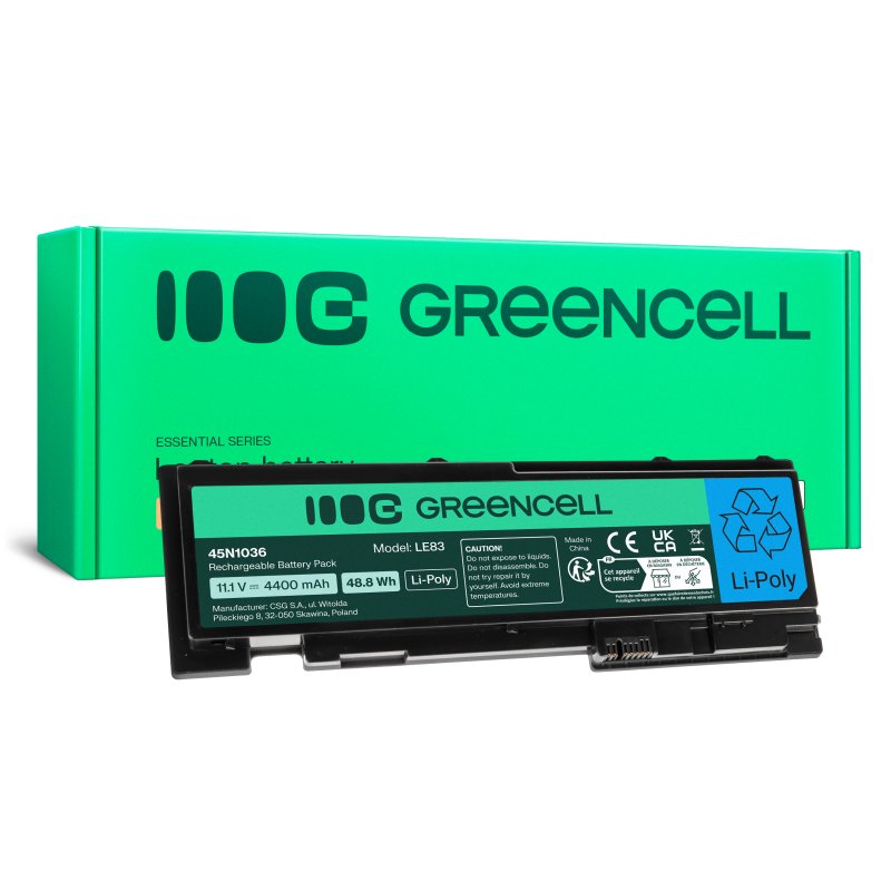 Green Cell LE83 Baterie Lenovo 45N1036 45N1037 Lenovo ThinkPad T430s T430si 3400mAh Li-ion