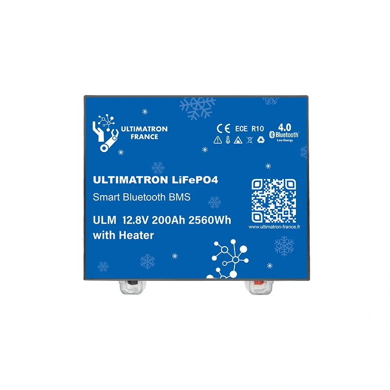 *❄️Baterie LiFePO4 12,8V 200Ah Ultimatron Smart BMS s vyhříváním – pod sedadlo