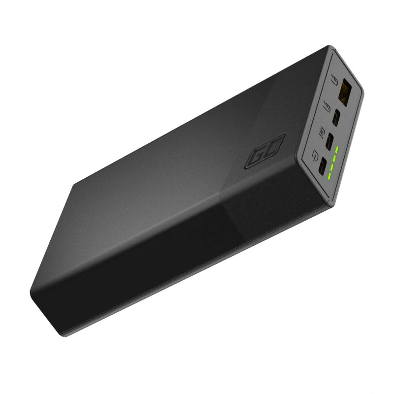 *Green Cell Powerbanka PowerPlay20s 20000mAh 22,5W PD USB C s rychlým nabíjením - černá - Panther Black