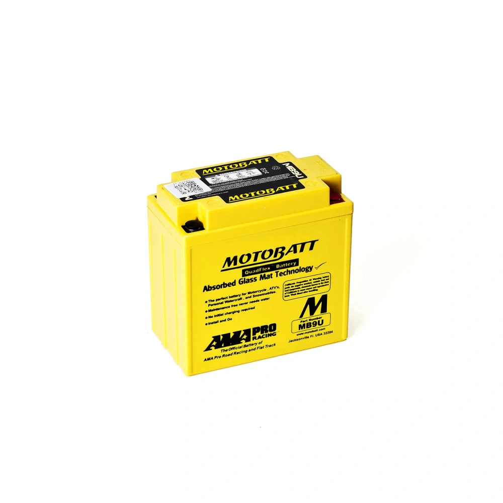 Motobatt MB9U AGM motobaterie 12V 11Ah 140A | Náhrada YB9-A, YB9-B, YB7L-B | Oficiální CZ distribuce
