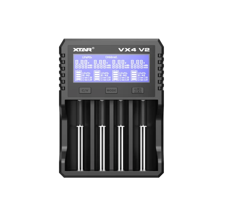 *XTAR VX4 v2 Inteligentní 4kanálová nabíječka Li-ion 1.5V / 3.7V, LiFePO4, Ni-MH + měření kapacity