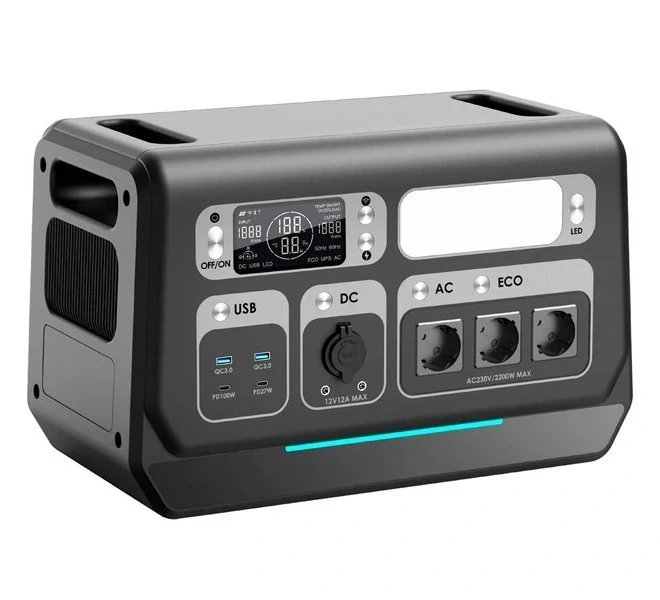 ENBAT S2400 Power Station – přenosná modulární elektrárna 2048Wh 2200W, UPS, solární nabíjení, Wi-Fi/Bluetooth