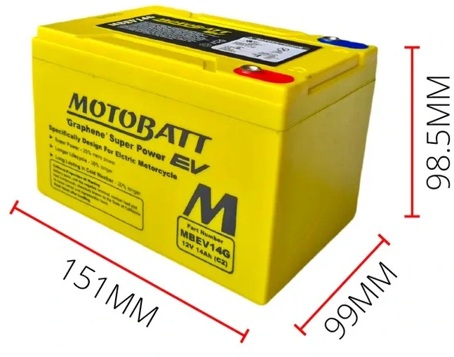 *Motobatt MBEV14G (6-DZM-12) Graphene AGM trakční baterie 12V 14Ah C2 | E-skútry, elektrokola, elektrické vozíky | Oficiální CZ distribuce