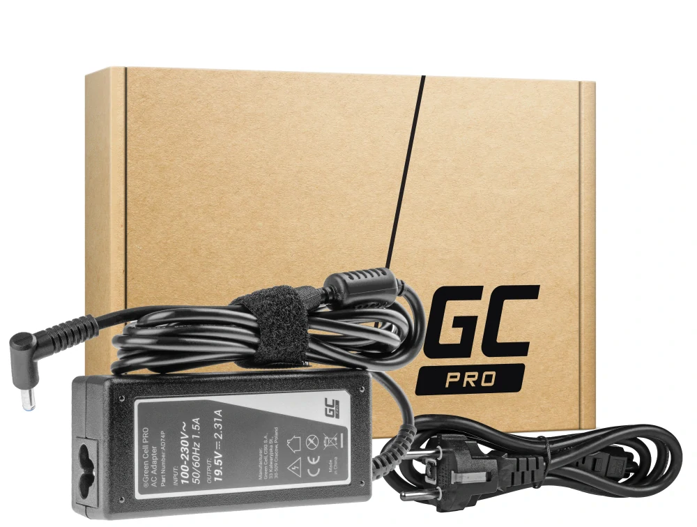 *Green Cell AD74P Adaptér Nabíječka HP 250 G2 G3 G4 G5 255 G2 G3 G4 G5, HP ProBook 450 G3 G4 650 G2 G3 19.5V 45W