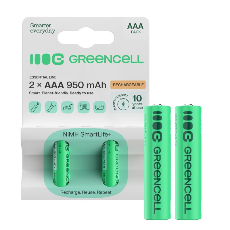 *Green Cell Dobíjecí baterie Ni-MH 2x AAA HR03 950 mAh
