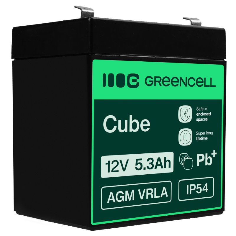 *Green Cell Olověný akumulátor 12V 5.3Ah