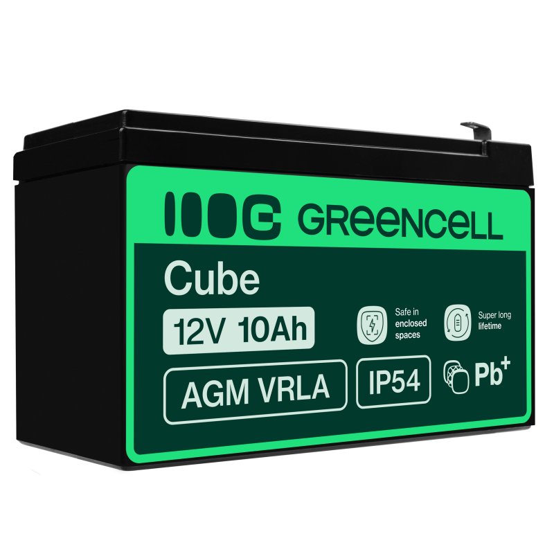 *Green Cell AGM baterie AGM 12V 10Ah akumulátorová baterie bezúdržbová pro záložní zdroje UPS