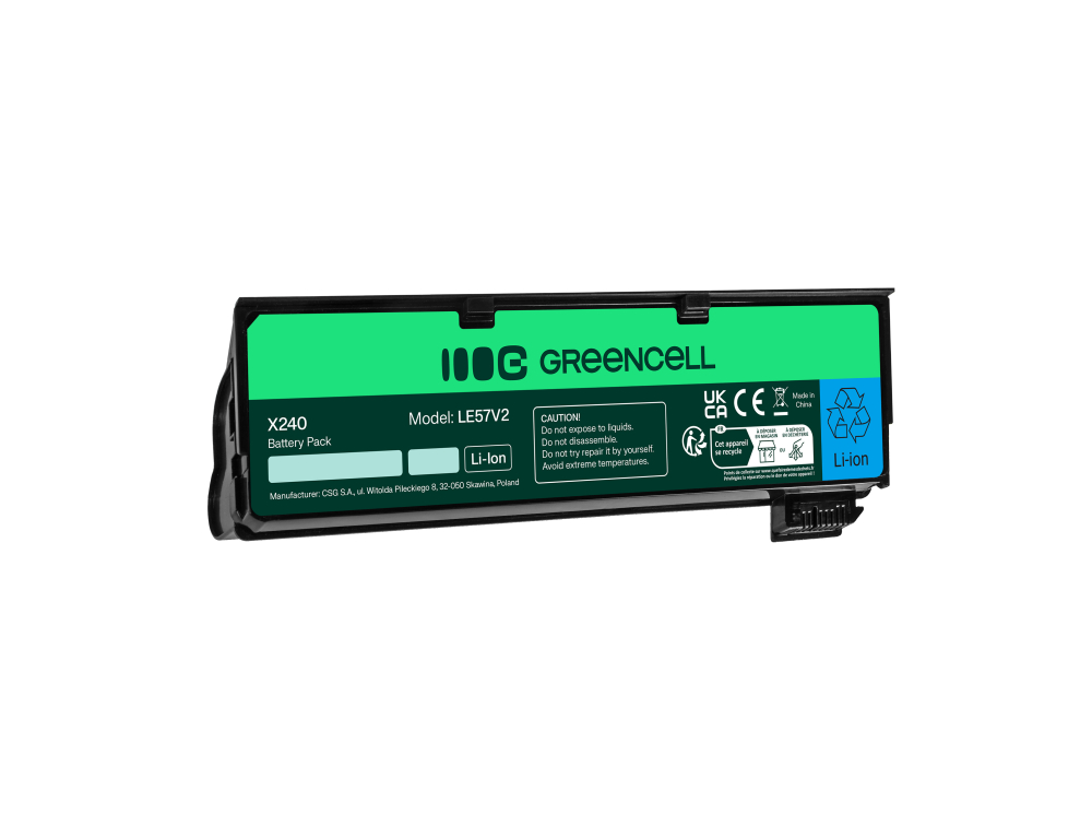 *Green Cell LE57V2 Baterie Lenovo ThinkPad T440 T440s T450 T450s T460 T460p T470p T550 T560 W550s X240 X250 X260 X270 L450 L460 L470 4400mAh Li-ion