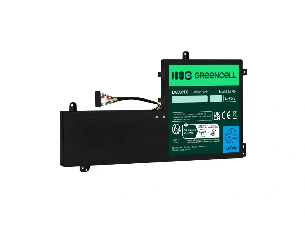 *Green Cell LE165 Baterie Lenovo L17C3PG1 L17L3PG1 L17M3PG1 L17M3PG2 L17M3PG3,Lenovo Legion Y530-15ICH Y540-15IRH 4800mAh Li-Pol