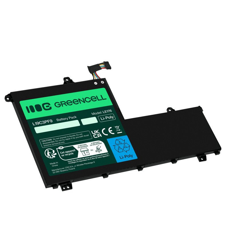 *Green Cell LE176 Baterie Lenovo L19C3PF1 L19D3PF1 L19L3PF8 L19M3PF1,Lenovo ThinkBook 14-IIL 14-IML 15-IIL 15-IML 4650mAh Li-Ion