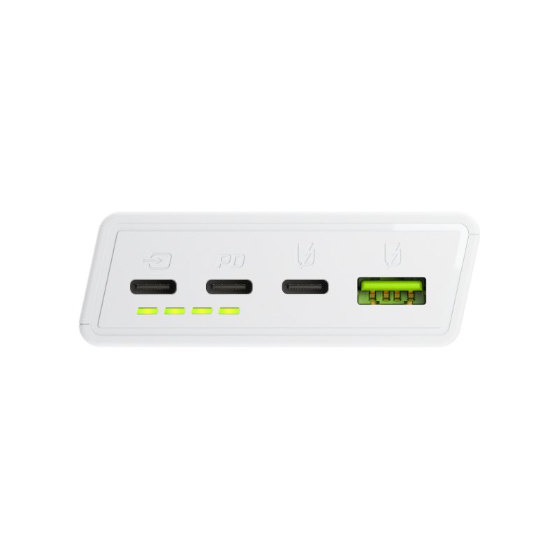 *Green Cell Powerbanka PowerPlay20s 20000mAh 22,5W PD USB C s rychlým nabíjením - bílá - Snow white