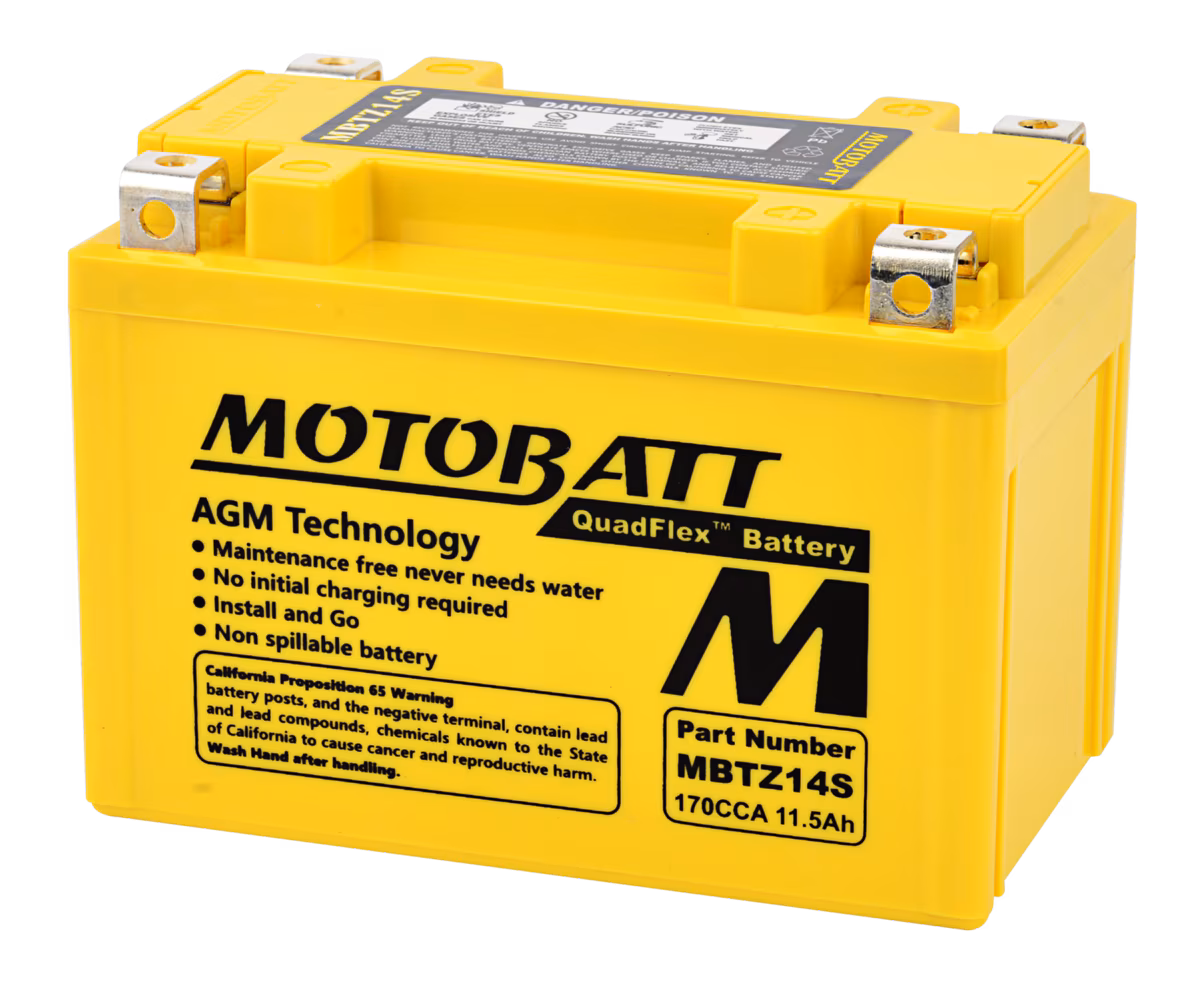 Motobatt MBTZ14S AGM motobaterie 12V 11,5Ah 190A | Náhrada YTZ12S, YTZ14S | Oficiální CZ distribuce