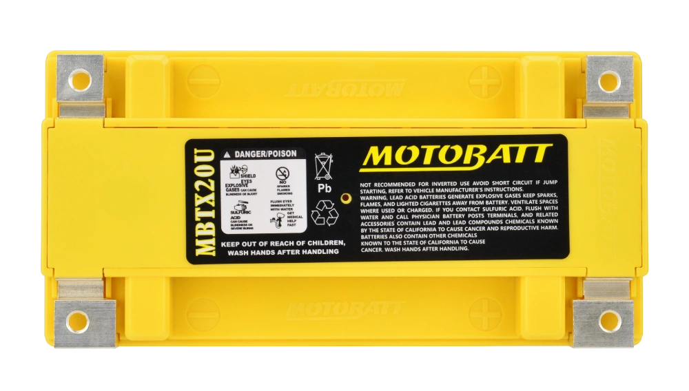 Motobatt MBTX20U AGM motobaterie 12V 22,5Ah CCA 335A | Náhrada YTX20-BS, YTX20HL-BS, YB16L-B | Oficiální CZ distribuce