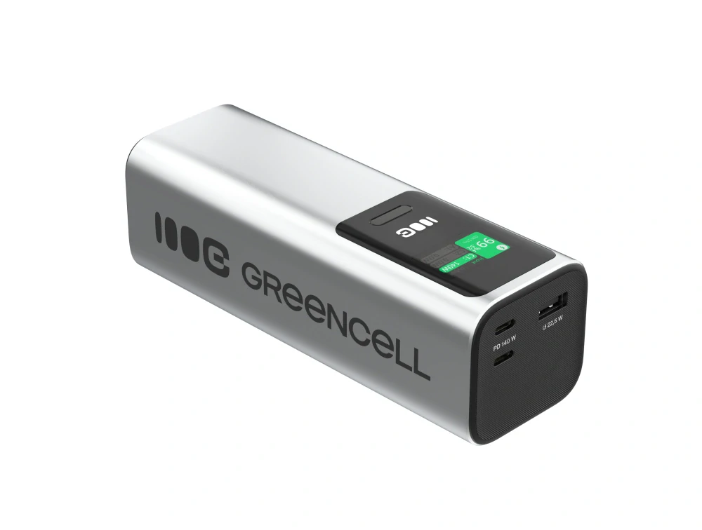 Greencell PowerPlay Ultra Powerbanka 25200mAh 140W PD USB C s rychlým nabíjením pro notebook, MacBook, iPhone 16 15 14 Pro Max