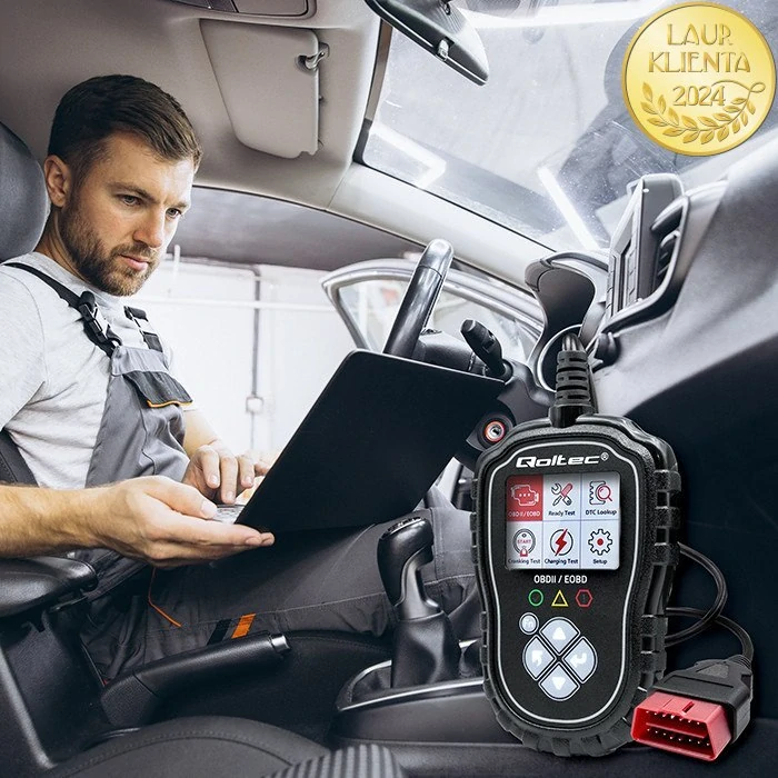 *Qoltec 50685 Digitální diagnostický tester Qoltec ProLine | OBD2 EOBD | 8V-25V | Duální systém