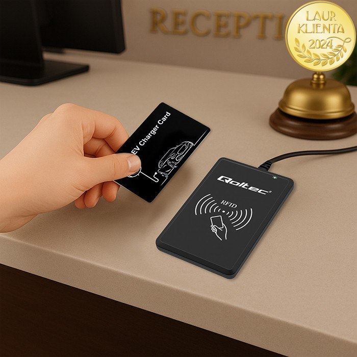 Qoltec 52429 Bezkontaktní karty Qoltec pro nabíjecí stanice pro elektromobily | 5 ks | Hotel, Parkování