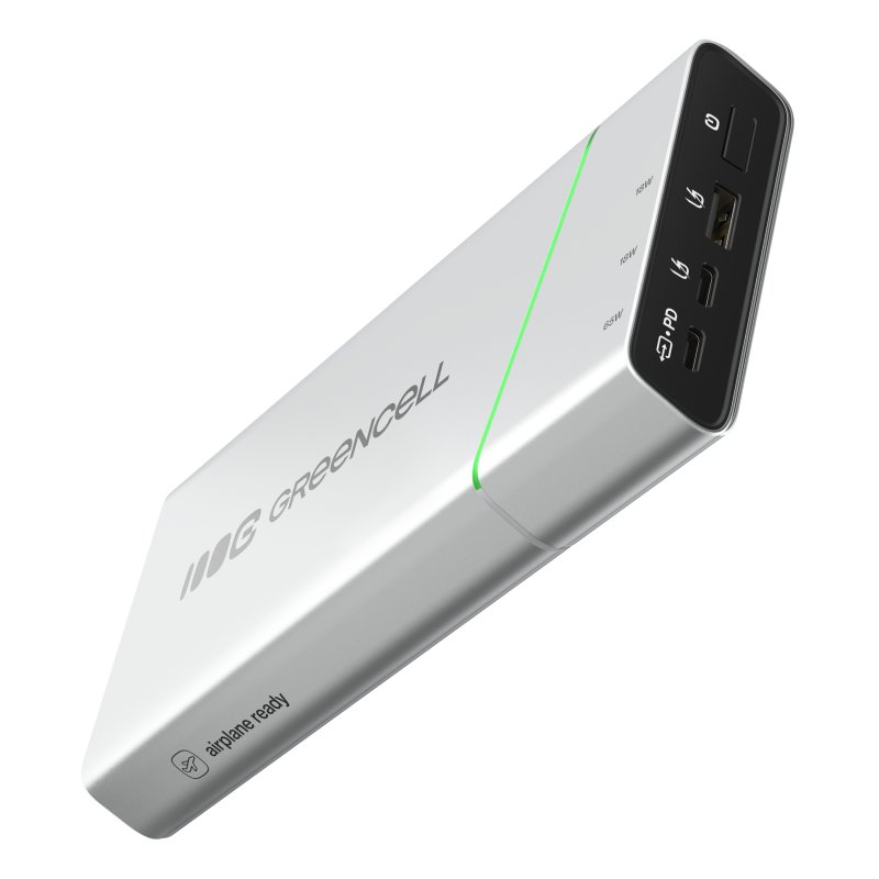 *Green Cell PowerPlay Pro PBPLGC20P – Powerbanka 20800mAh, 65W, rychlé nabíjení PD/Ultra Charge, vyrobeno v Polsku