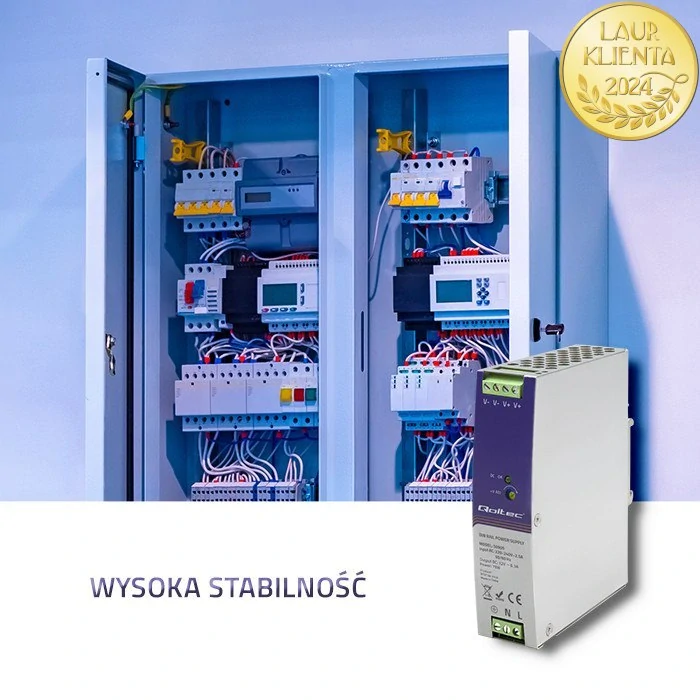 Qoltec 50905 – Průmyslový napájecí zdroj na DIN lištu 75 W / 12 V / 6,3 A