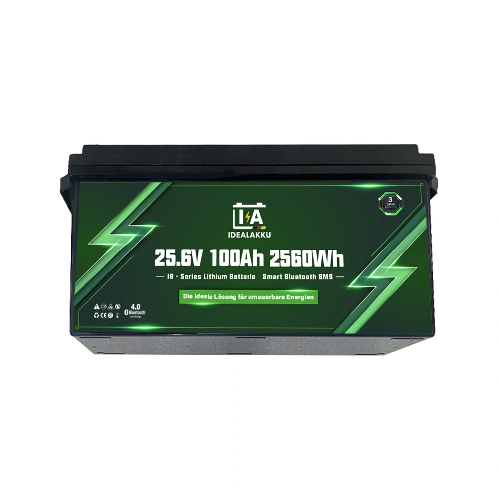 Idealakku IB-24-100 Baterie LiFePO4 24V 100Ah 2560Wh | Smart BMS s Bluetooth | Idealakku.de |