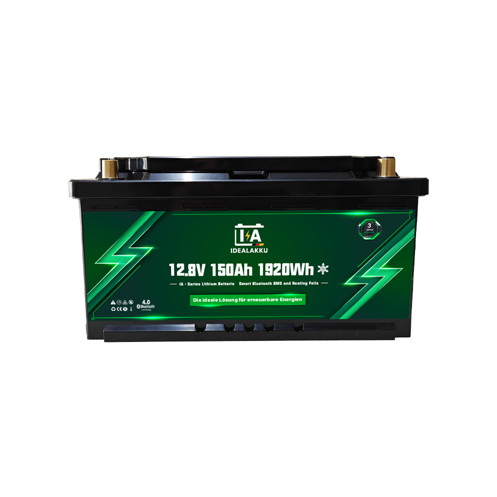 ❄️Idealakku IA-12-150H LiFePO4 baterie 12V 150Ah s ohřevem pod sedadlo – Bluetooth BMS, DIN H8/LN5, Fiat Ducato / Citroën / Peugeot