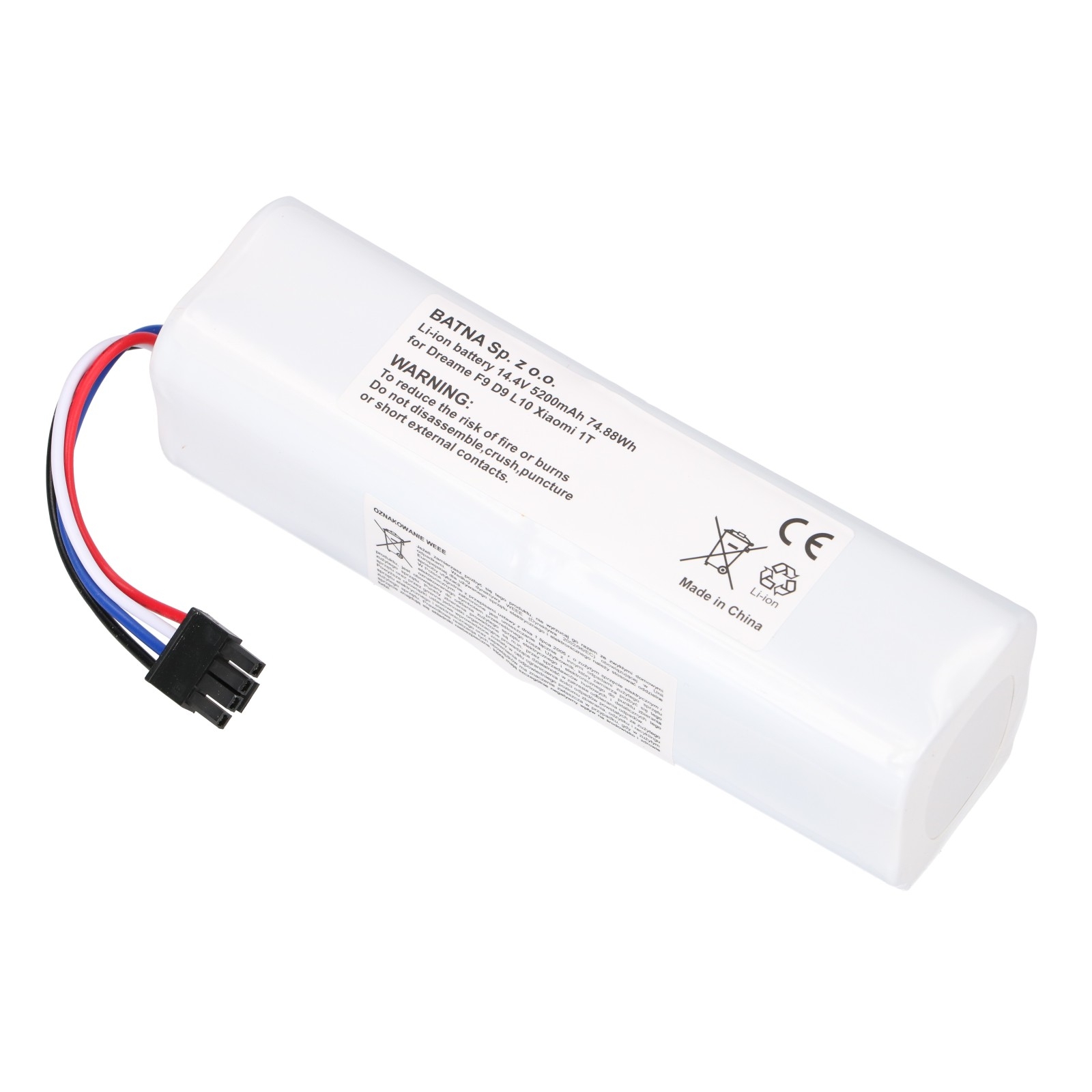 Baterie DREAME F9/D9/D9 PRO/D9 MAX/L10 PRO ROBOT/XIAOMI 1T 14,4 V 5200 mAh