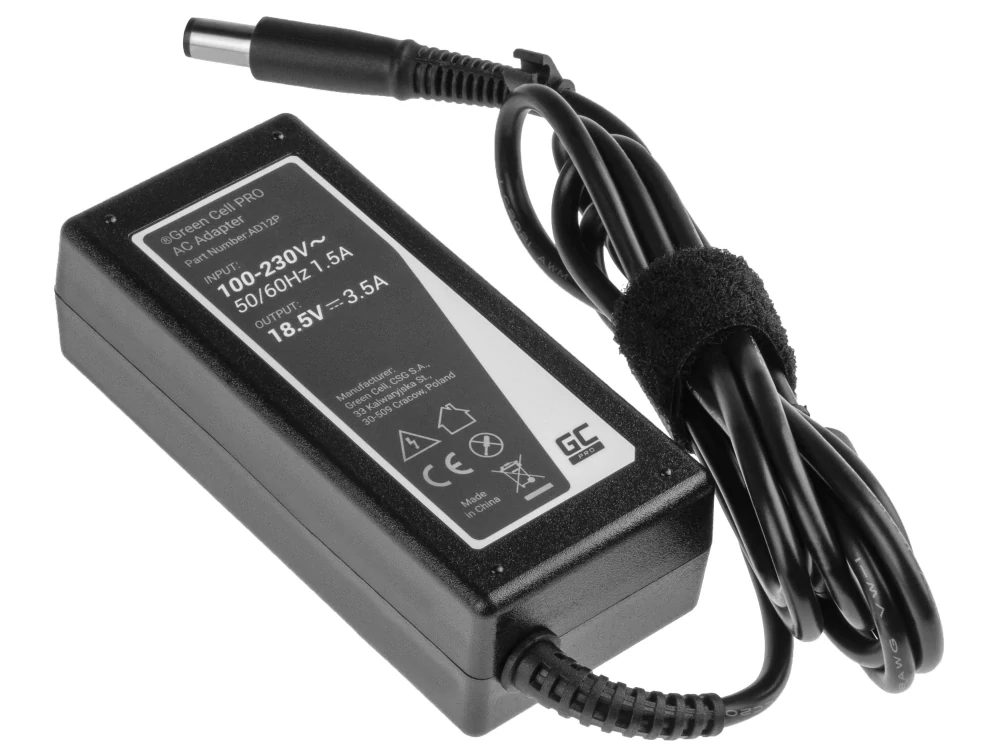 *Green Cell AD12P Nabíječka Adaptér pro HP 250 G1 255 G1 ProBook 450 G2 455 G2 Compaq Presario CQ56 CQ57 CQ58 CQ60 18.5V 3.5A 65W