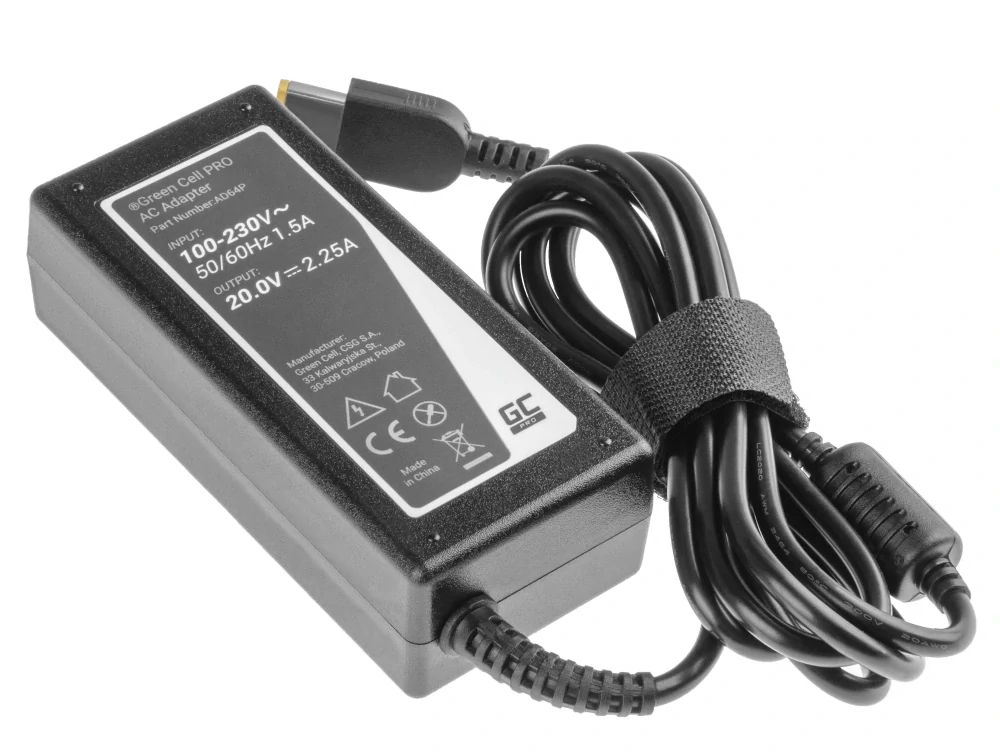 *Green Cell AD64P Nabíječka adaptér pro Lenovo Yoga 11 11s Touch Yoga 2 | 20V 2.25A 45W