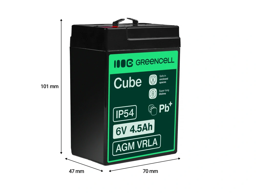 *Green Cell AGM Baterie 6V 4.5Ah