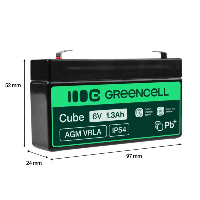 *Green Cell AGM Baterie 6V 1.3Ah