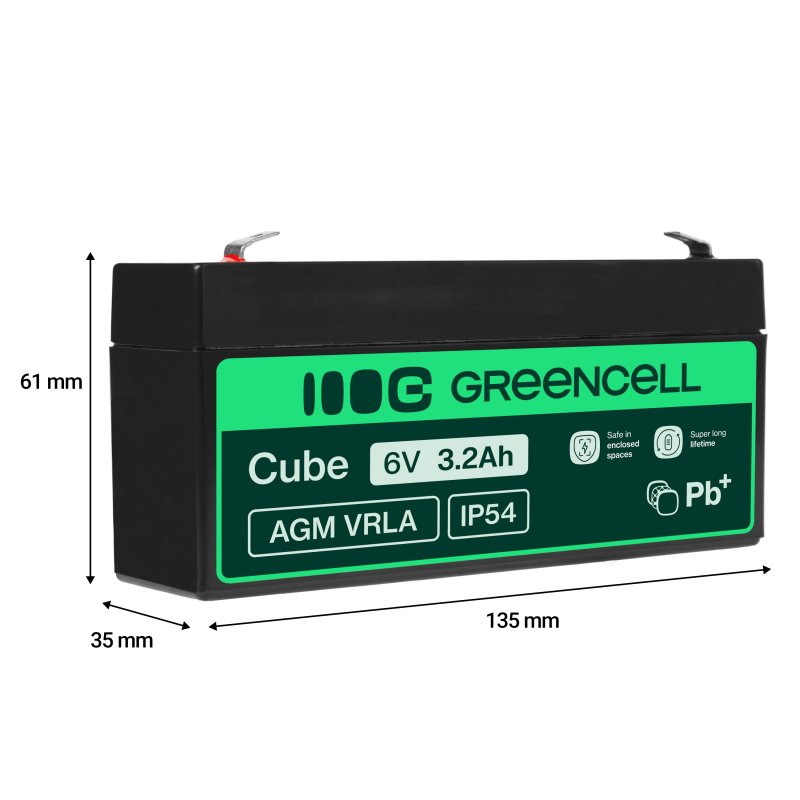 *Green Cell AGM Baterie 6V 3.3Ah