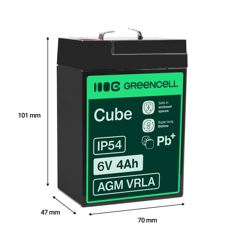 *Green Cell AGM Baterie 6V 4Ah