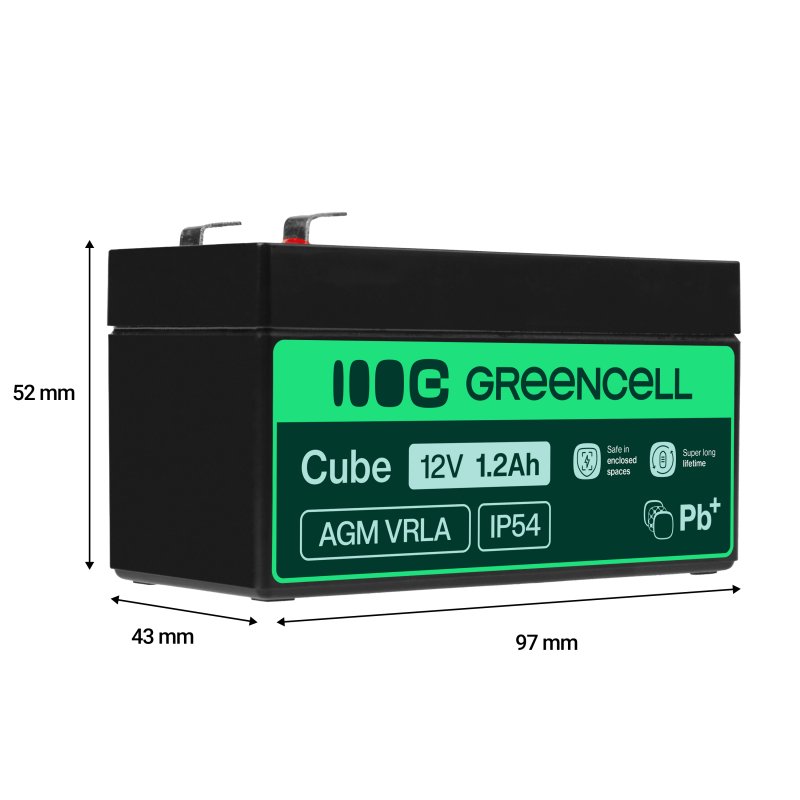 *Green Cell AGM Baterie 12V 1.2Ah