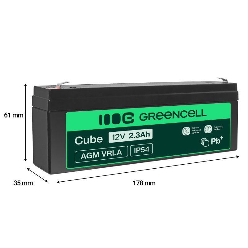 *Green Cell AGM Baterie 12V 2.3Ah