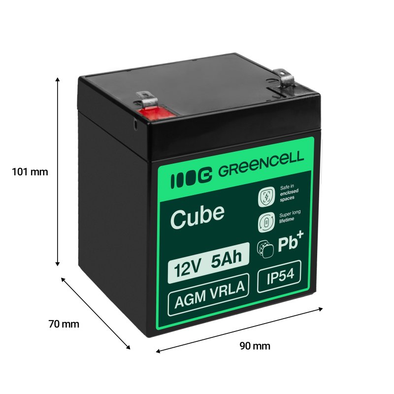 *Green Cell AGM Baterie 12V 5Ah