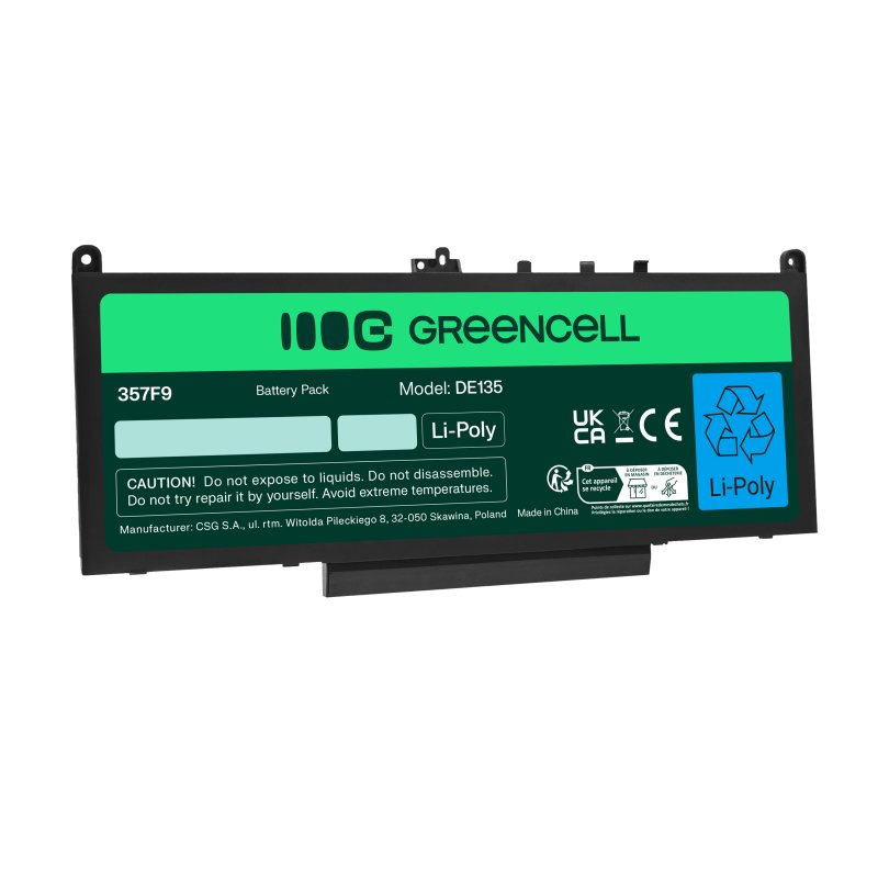 *Green Cell DE135 Baterie Dell J60J5,Dell Latitude E7270 E7470 5800mAh Li-Ion
