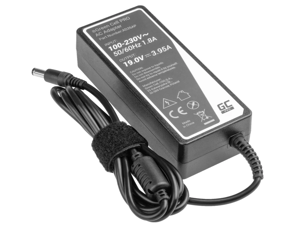 *Green Cell AD26AP Adaptér Nabíječka Toshiba Asus 19V 3.95A 75W 5.5mm 2.5mm