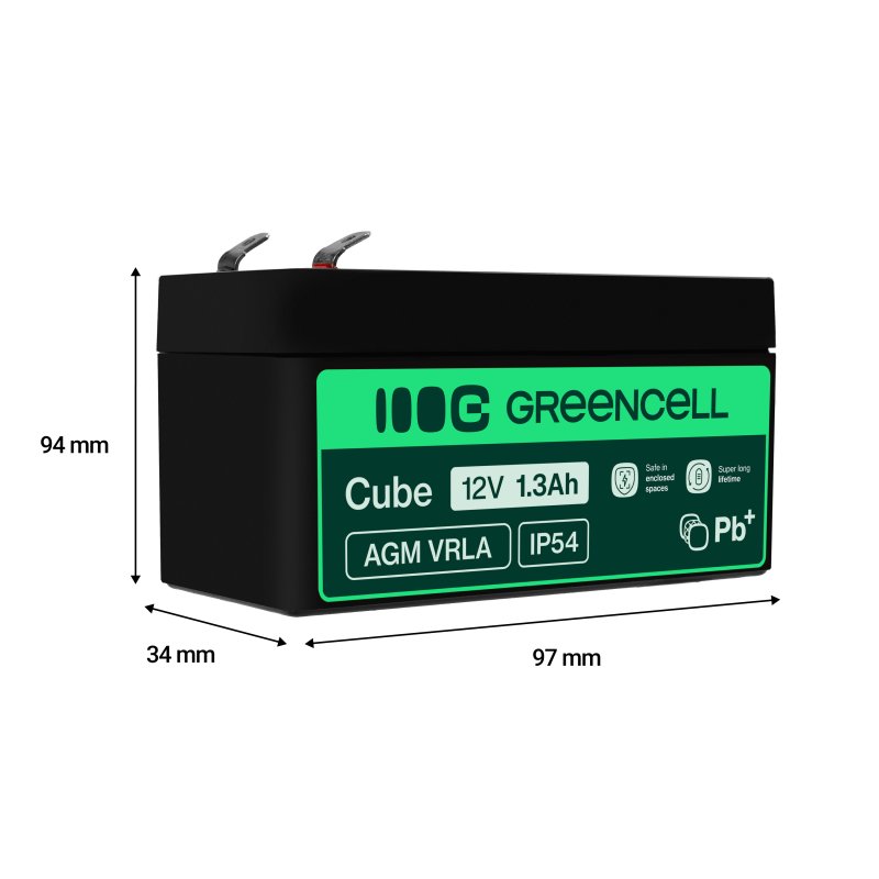 *Green Cell AGM baterie 12V 1.3Ah