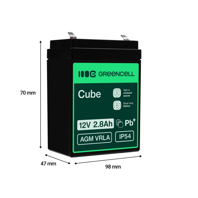 *Green Cell AGM baterie 12V 2.8Ah