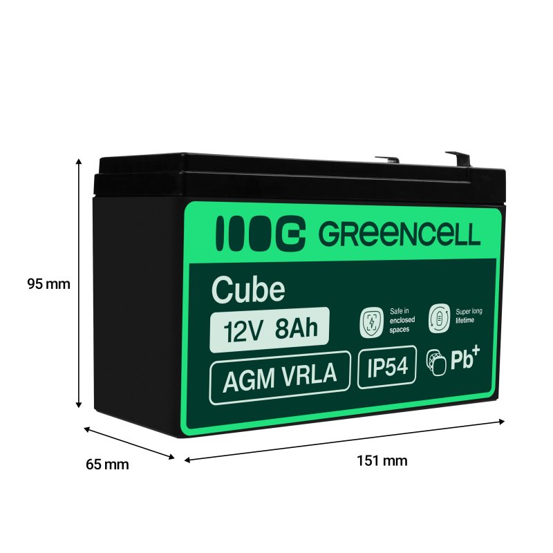 *Green Cell AGM baterie 12V 8Ah
