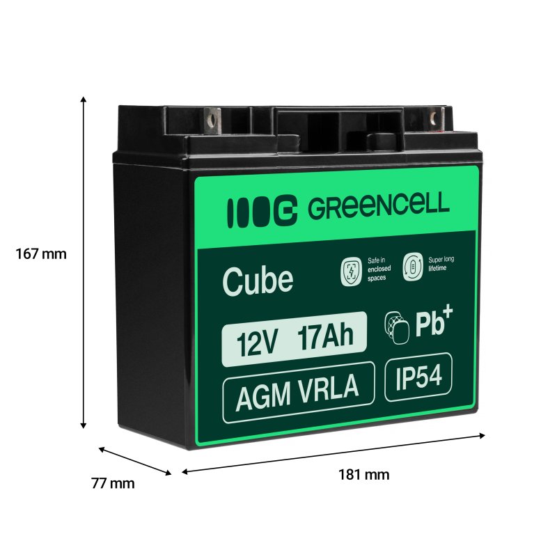 *Green Cell AGM Baterie 12V 17Ah