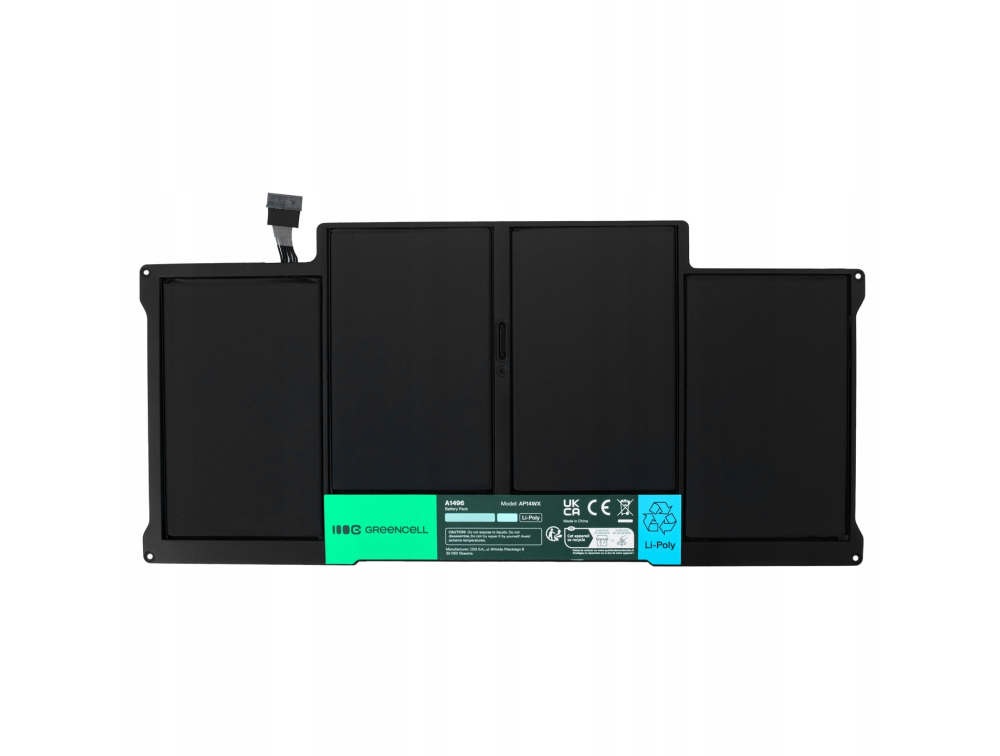 *Green Cell AP14WX Baterie Apple A1377 A1405 A1496 pro Apple MacBook Air 13 A1369 A1466 (2010, 2011, 2012, 2013, 2014, 2015, 2017) 54.4Wh Li-Pol