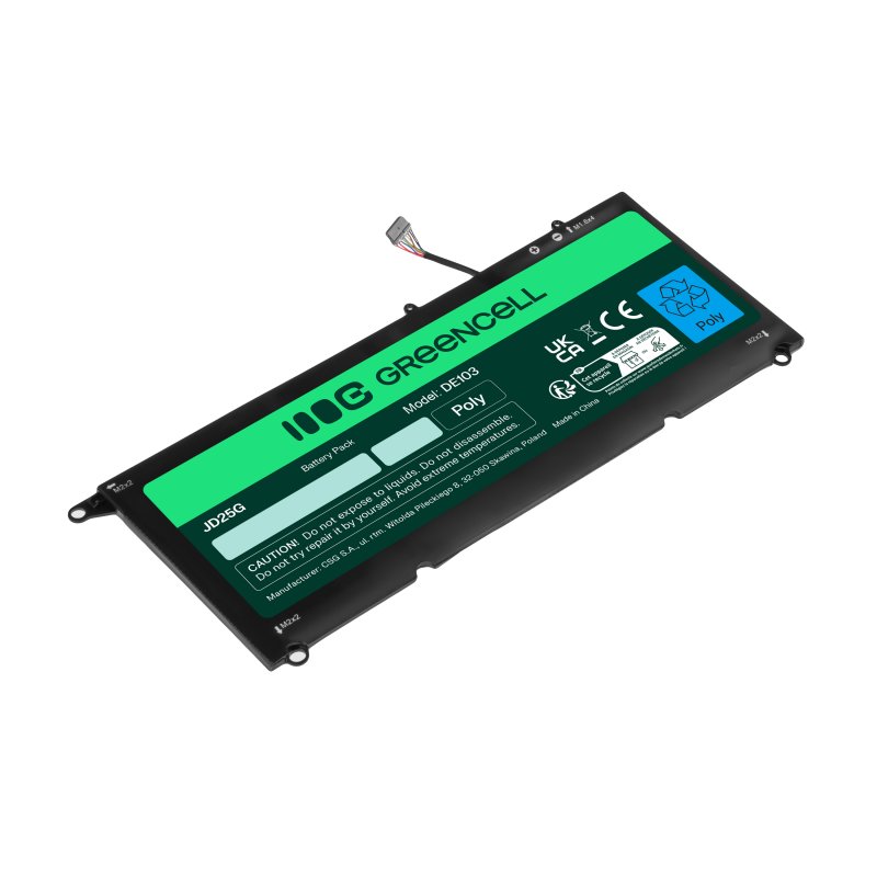*Green Cell DE103 Baterie Dell 90V7W JD25G, Dell XPS 13 9343 9350 P54G 5400mAh Li-Pol