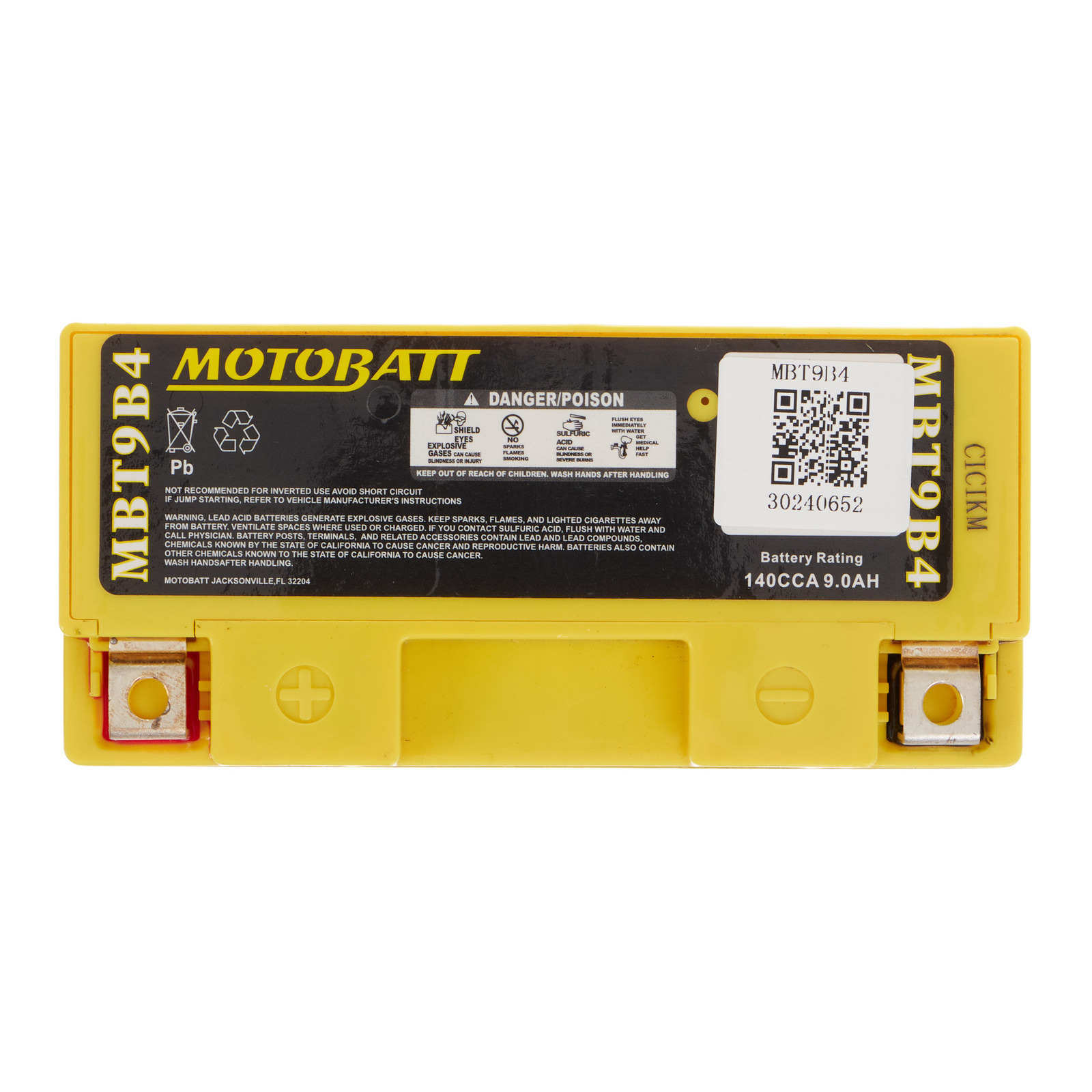 Motobatt MBT9B4 AGM motobaterie 12V | Náhrada YT9B-4, YT9B-BS, CT9-B4 | Oficiální CZ distribuce