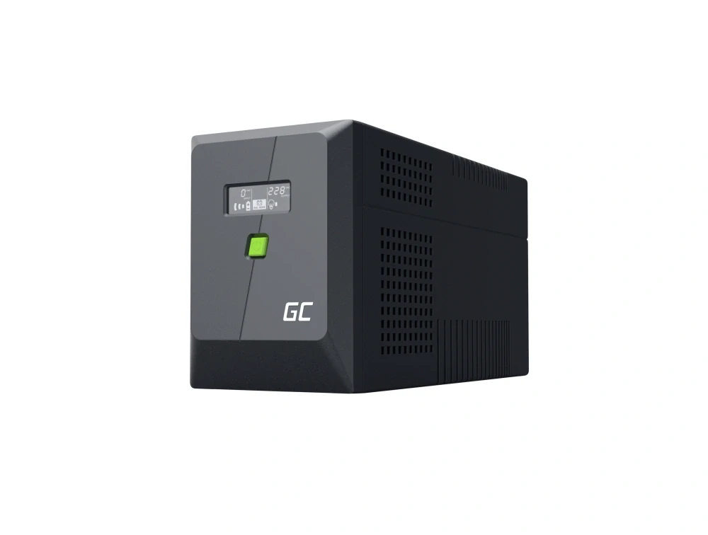 Green Cell UPSLP1050 Záložní zdroj UPS Greencell 1500VA 1050W PowerProof s LCD displejem, čistý sinus