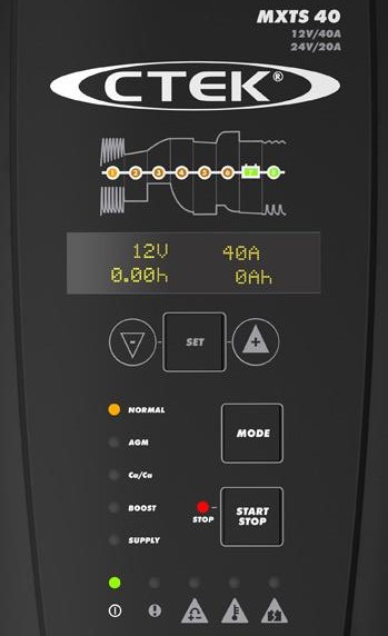 CTEK Nabíječka MXTS 40, 12V/40A, 24V/20A