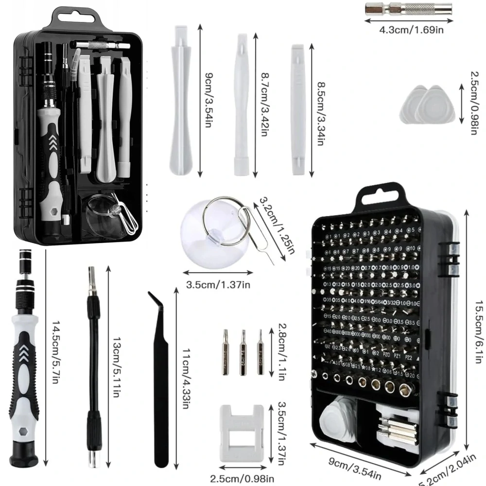 *Sada přesných šroubováků Extralink, 118 v 1 Torx šroubováky a přesné nástroje