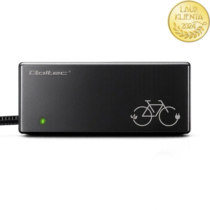 *Qoltec 52615 Nabíječka pro elektrokola 36 V (42 V) 2 A | 3-pin XLR 18 mm | Qoltec